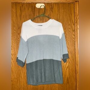 Matty M Tri-Tone Knit Sweater